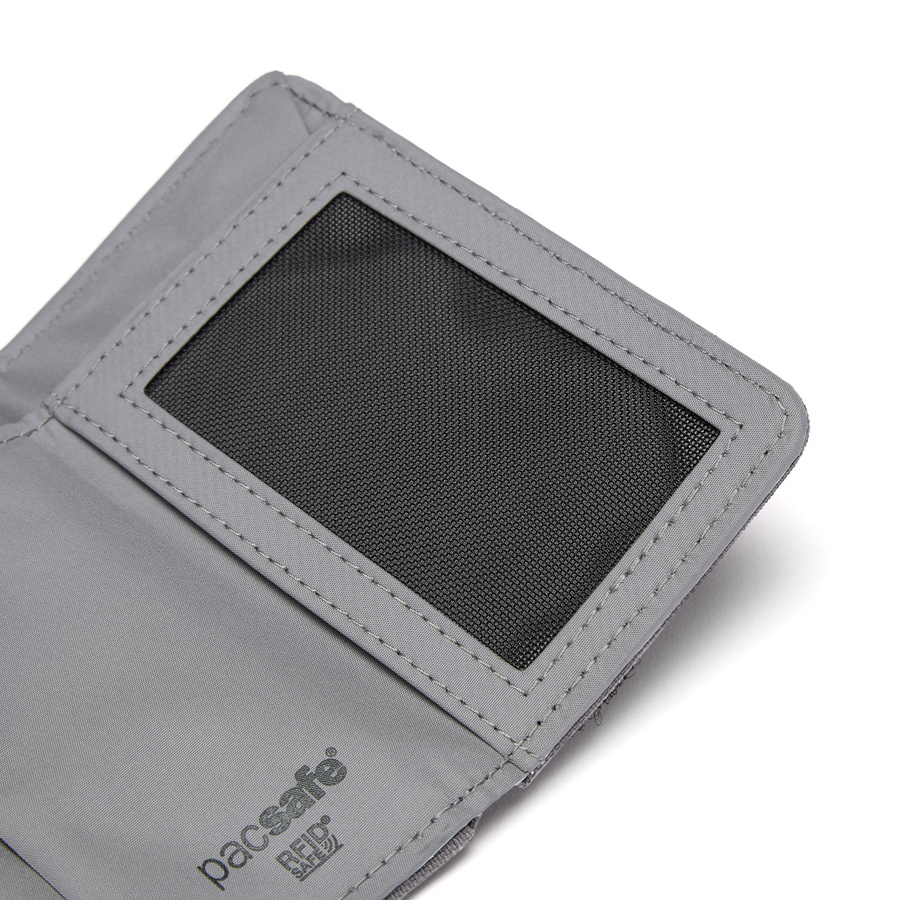 Portfel antykradzieżowy składany RFID Pacsafe - szary