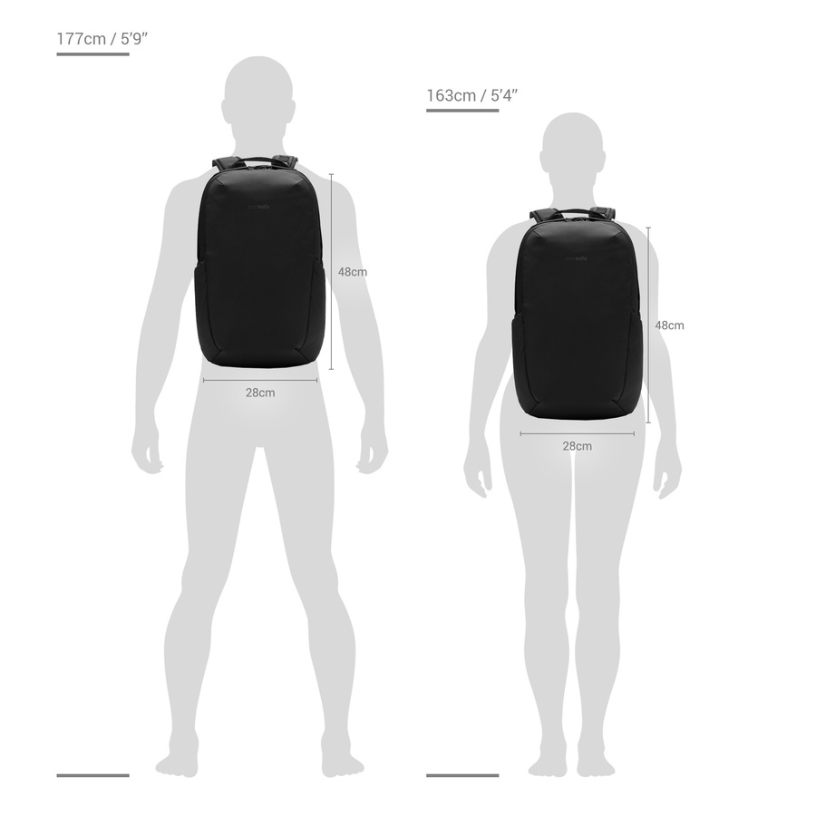 Anti-theft travel backpack for laptop Pacsafe V 24 l - Ocean