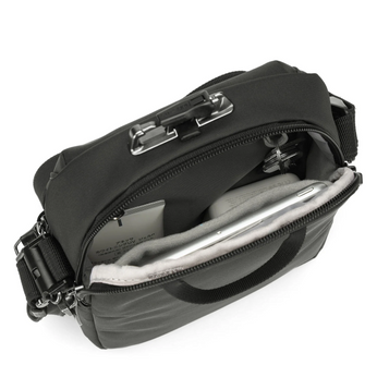A small Pacsafe Metrosafe X 3 l anti-theft shoulder bag - black