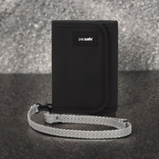 Men's small RFID Pacsafe V125 wallet - black