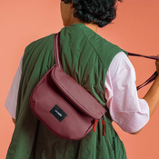 Rozkładana torebka damska antykradzieżowa Pacsafe Go - bordowa