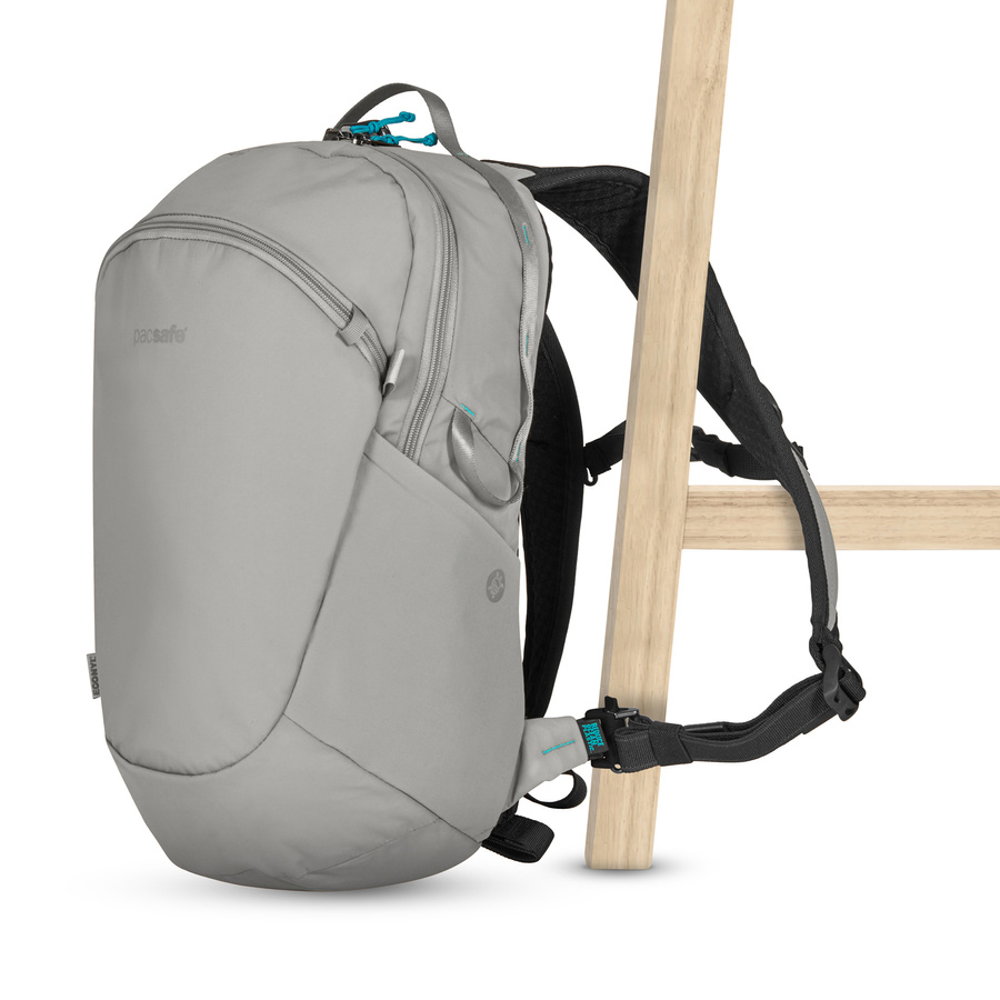 Anti-theft urban backpack 18l Pacsafe ECO Econyl® - grey  - after-show