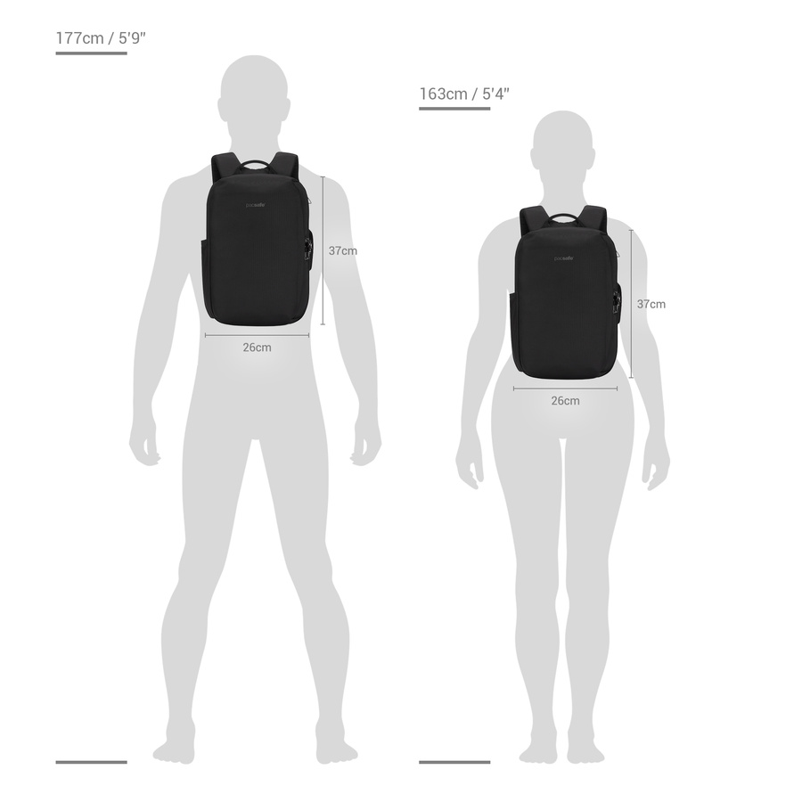 Anti-theft laptop backpack Pacsafe Metrosafe X 13' - black