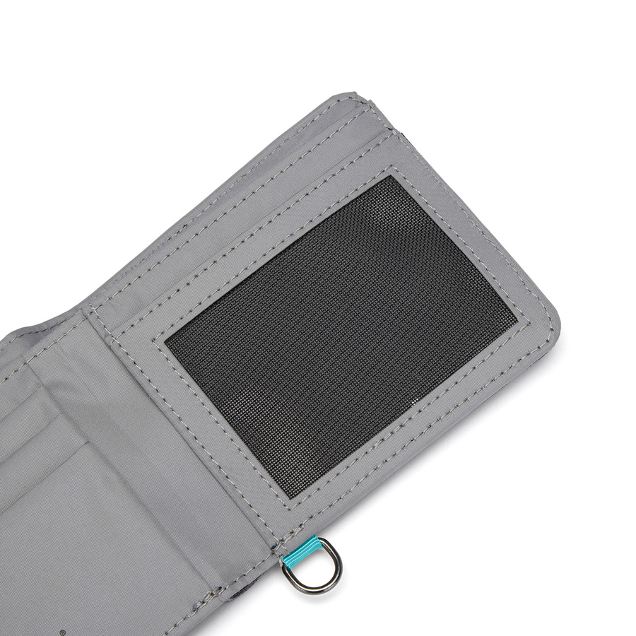 Portfel antykradzieżowy mały RFID Pacsafe - szary