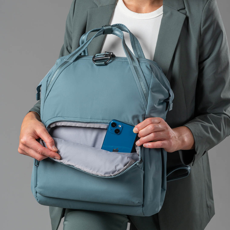 Women's anti-theft backpack Pacsafe Citysafe CX Econyl - mint