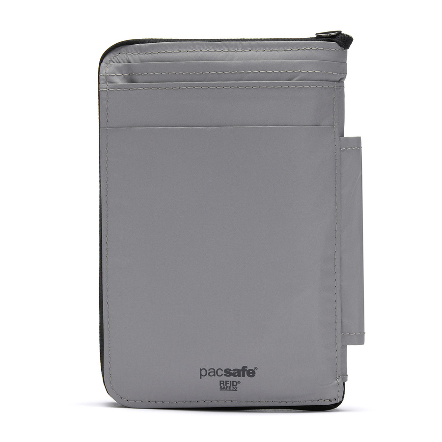 Pacsafe men's large RFID wallet - jet black - display