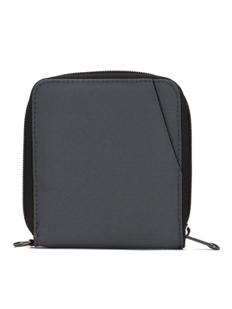 Men's small RFID Pacsafe wallet - dark gray