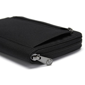 Pacsafe men's large RFID wallet - jet black - display