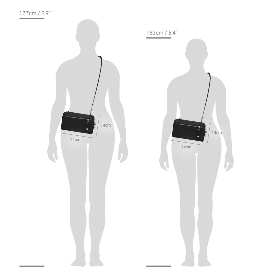 Torebka/biodrówka damska 2w1 antykradzieżowa Pacsafe W - błękitna