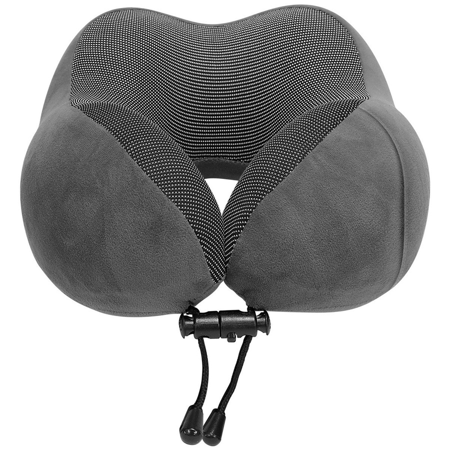 Travel pillow around the neck - gray. Plus earplugs and eye band