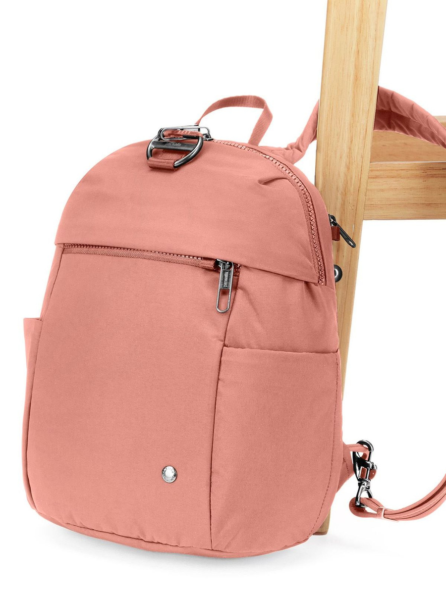 Mini women's anti-theft backpack 8L Pacsafe Citysafe CX Econyl® - pink