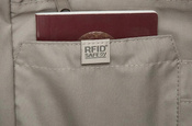 Men's large RFID Pacsafe wallet - dark gray
