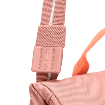 Folding women's anti-theft bag Pacsafe Go - pink