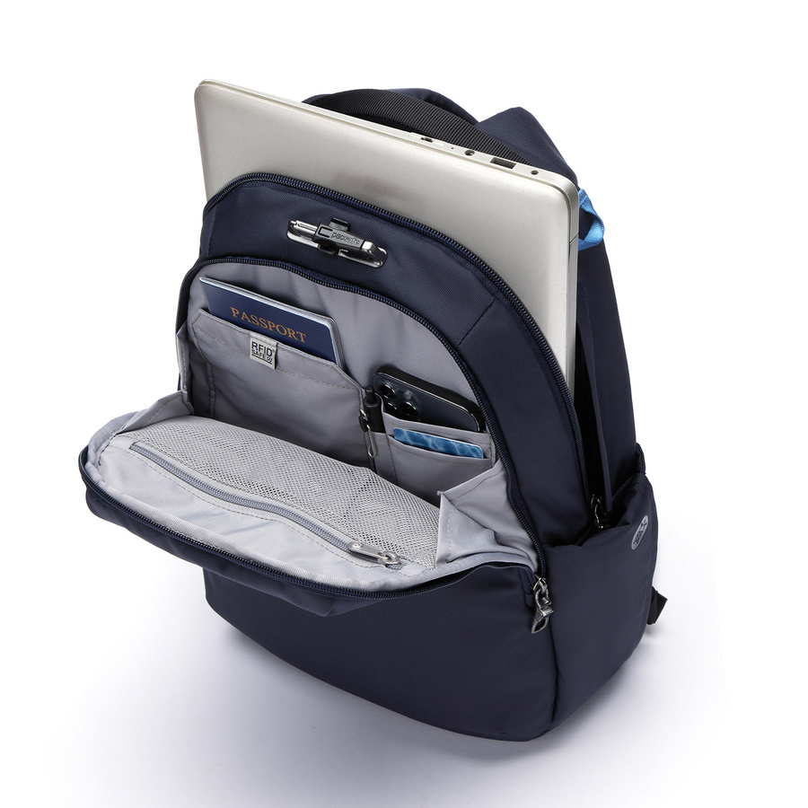 Pacsafe V 16 L anti-theft city backpack - Ocean