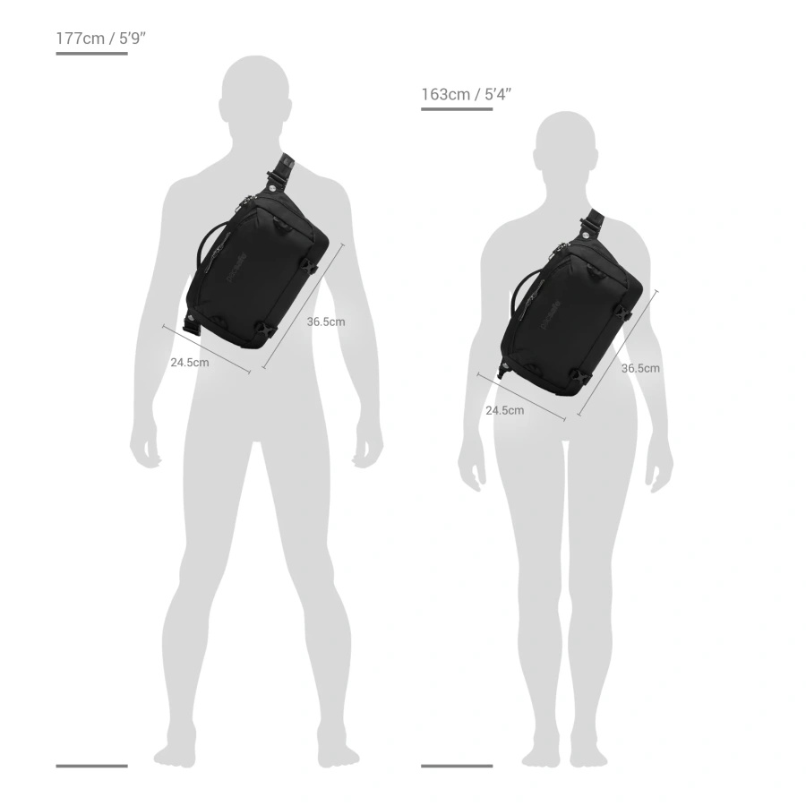 Torba miejska na laptopa antykradzieżowa Pacsafe EXP - czarna