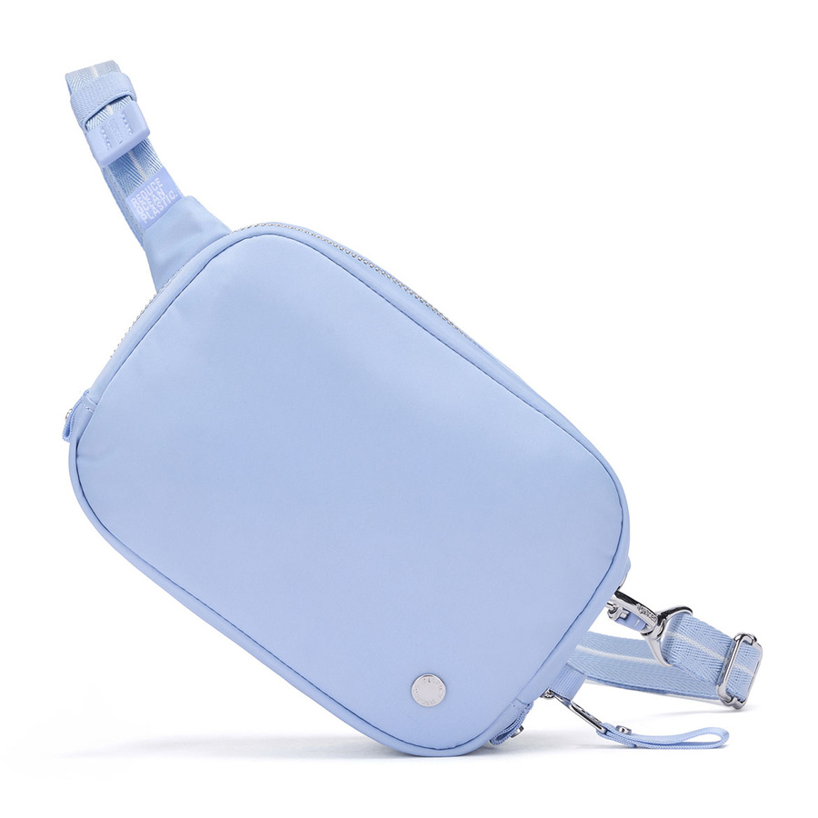 Torebka/biodrówka damska 2w1 antykradzieżowa Pacsafe W - błękitna