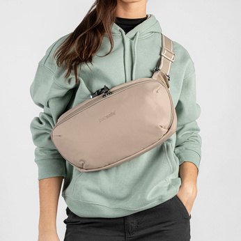 Hip bag waterproof anti-theft Pacsafe V - Beige