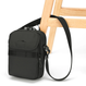 A small Pacsafe Metrosafe X 3 l anti-theft shoulder bag - black