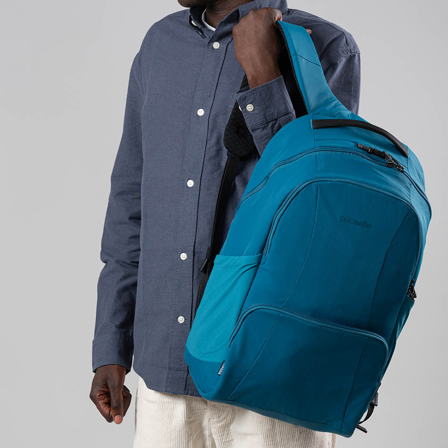 Anti-theft laptop backpack Pacsafe LS450 - turquoise