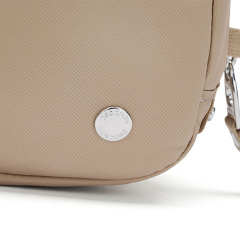 Small 2-in-1 anti-theft women's handbag Pacsafe W - beige