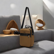 Torba na ramię antykradzieżowa listonoszka Pacsafe Metrosafe X - brązowa