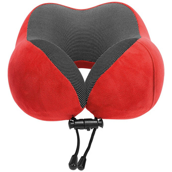 Travel pillow around the neck - red. Plus ear plugs and eye band