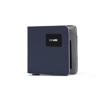 Portfel antykradzieżowy mały RFID Pacsafe - granatowy