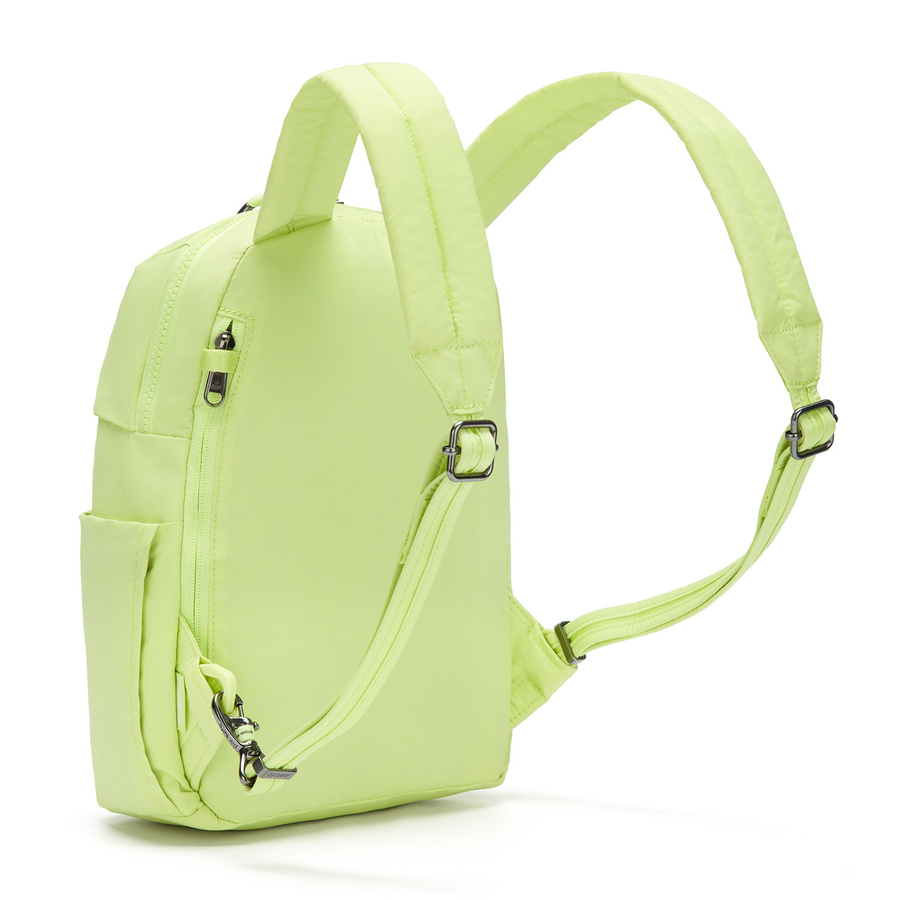 Plecak mini damski antykradzieżowy 8L Pacsafe CX - limonka