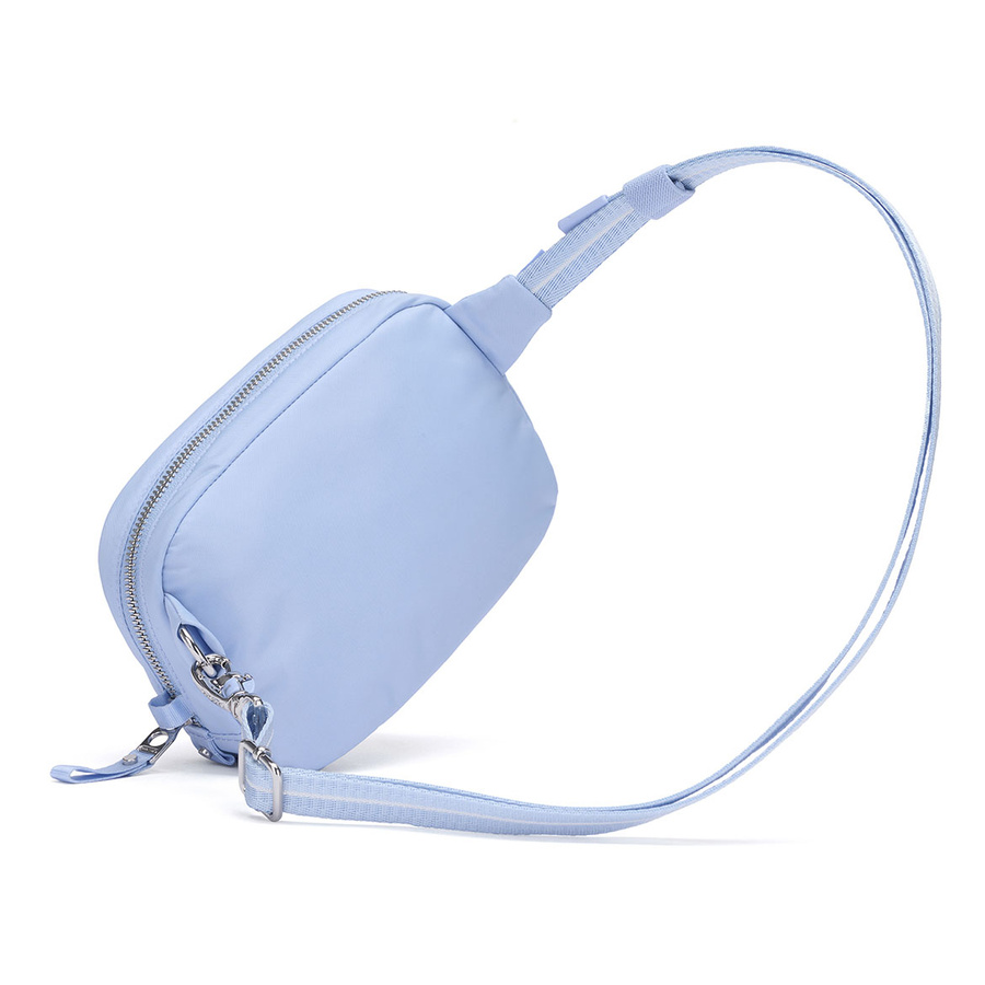 Torebka/biodrówka damska 2w1 antykradzieżowa Pacsafe W - błękitna