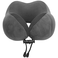 Travel pillow around the neck - gray. Plus ear plugs and eye band