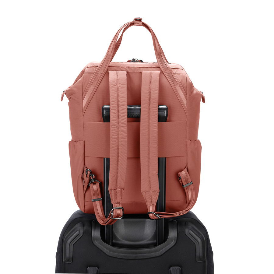 Women's anti-theft backpack Pacsafe Citysafe CX Econyl - pink
