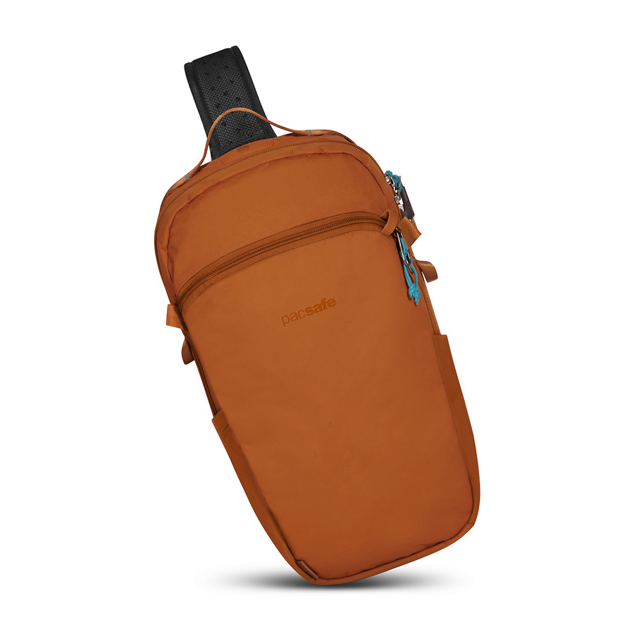 Plecak antykradzieżowy na jedno ramię Pacsafe ECO 12L - pomarańczowy z econylu