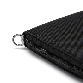 Pacsafe men's large RFID wallet - jet black - display