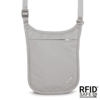 Portfel antykradzieżowy na szyję RFID Pacsafe Coversafe V75 - szary