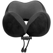 Travel pillow around the neck - Black. Plus ear plugs and eye band