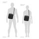 Anti-theft Pacsafe LS200 turquoise shoulder bag.