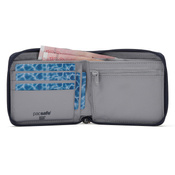 Men's small RFID Pacsafe wallet - coastal blue
