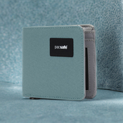 Portfel antykradzieżowy mały RFID Pacsafe - miętowy