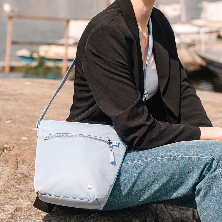 Women's anti-theft bag Pacsafe W - light blue