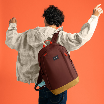 Anti-theft urban backpack Pacsafe Go 25 l - burgundy