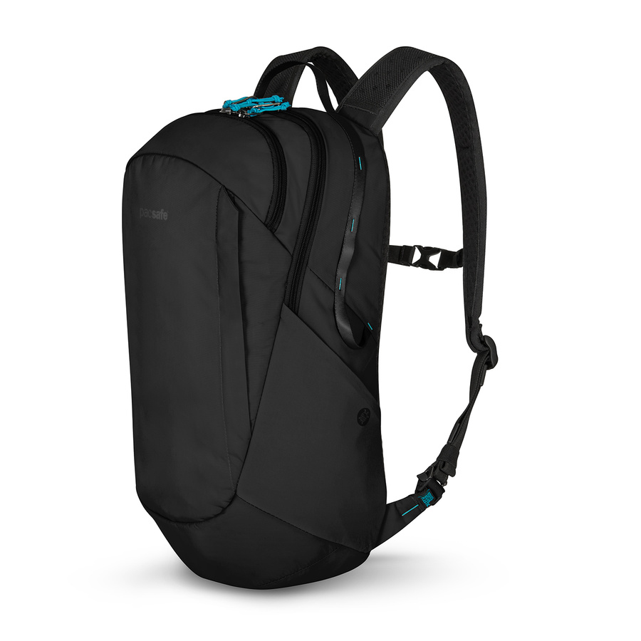 Anti-theft 25L Pacsafe ECO Econyl® hiking backpack - black