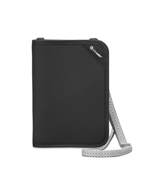 Portfel antykradzieżowy męski mały RFID Pacsafe V150 - czarny