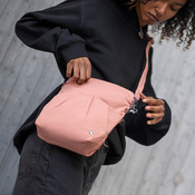 The foldable women's anti-theft handbag Pacsafe Citysafe CX Econyl® - pink
