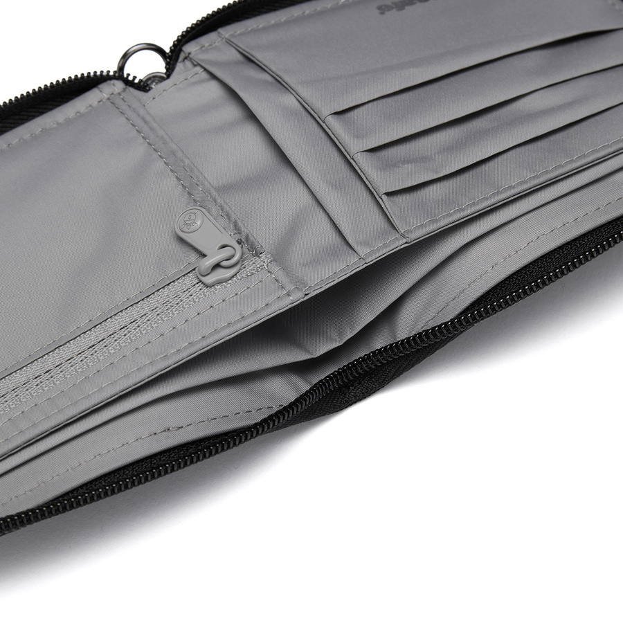 Men's small RFID Pacsafe wallet - jet black