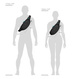 Hip pouch anti-theft Pacsafe ECO - black made from econyl
