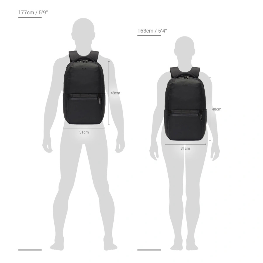 Anti-theft urban backpack Pacsafe Metrosafe X 25 l - black