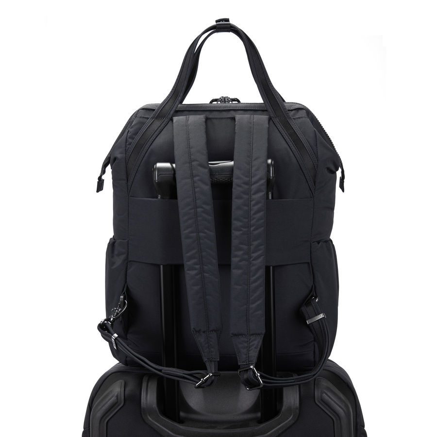 Women's anti-theft backpack Pacsafe Citysafe CX Econyl - black
