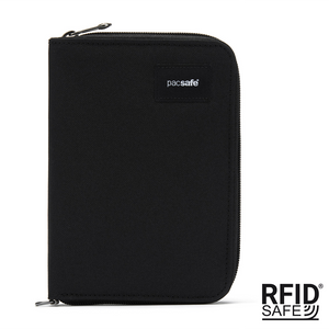 Pacsafe men's large RFID wallet - jet black