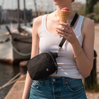 Small 2-in-1 anti-theft women's handbag Pacsafe W - black