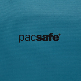 Anti-theft Pacsafe LS200 turquoise shoulder bag.